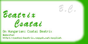 beatrix csatai business card